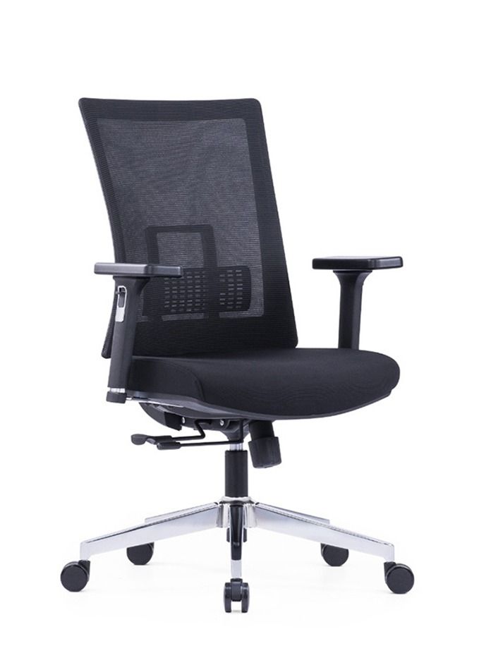 Neo Front Office Chair Ergonomic Desk Chair Swivel Low Back Mesh Chair Computer Chair Executive Chair Adjustable Lumbar Support CH-247B-BLACK - Image 1