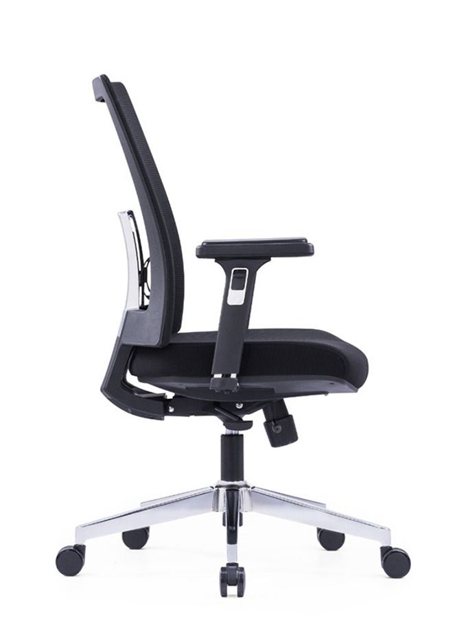 Neo Front Office Chair Ergonomic Desk Chair Swivel Low Back Mesh Chair Computer Chair Executive Chair Adjustable Lumbar Support CH-247B-BLACK - Image 2