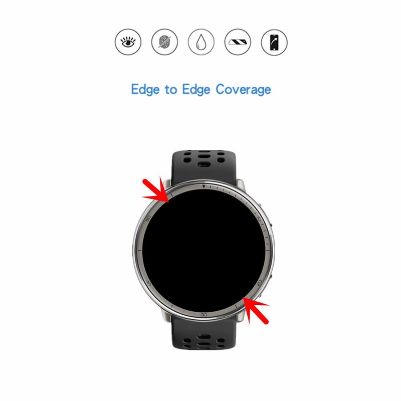 MIHENCE Screen Protector Compatible for Amazfit Active 2 Round Smartwatch, TPU HD Protective Film (6 PCS) - Image 3