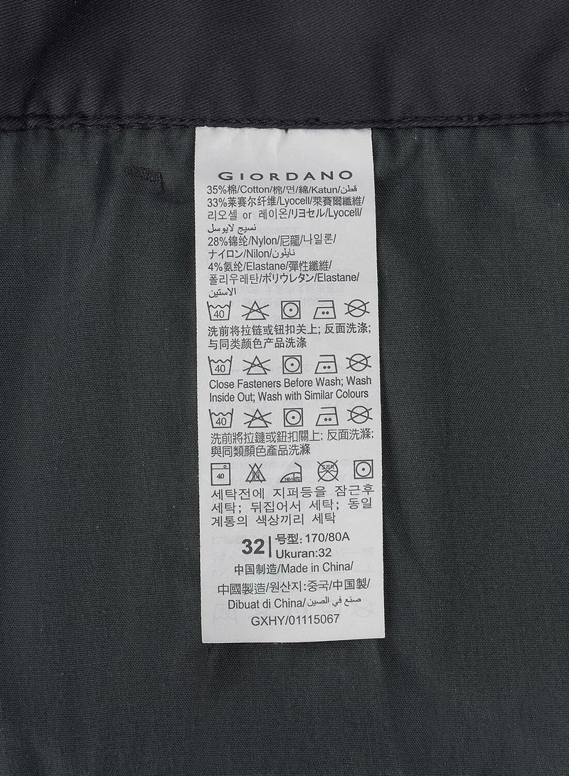 GIORDANO Men’s Mid Rise Regular Tapered Stretch Twill Khakis