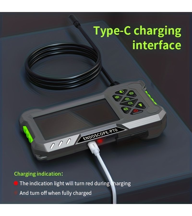 قطعة واحدة 4.3 بوصة شاشة LCD IPS منظار صناعي بدقة 1080P عالية الوضوح بطول كابل 118 بوصة ملحقات إصلاح السيارات وإصلاح السباكة النمط A - Image 3
