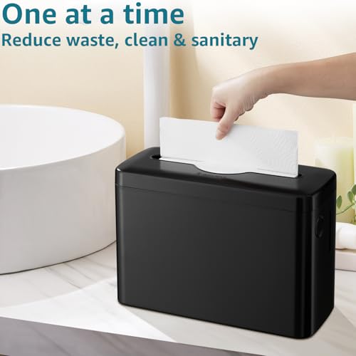 modunful Multifold Paper Towel Dispenser Countertop, Heavy Duty Wide-Design, 300-Sheet Large Capacity Black Paper Towel Holder, Compatible with Tork, AmazonCommercial, Kleenex, Scott, Pacific Multifold Towels - Image 2