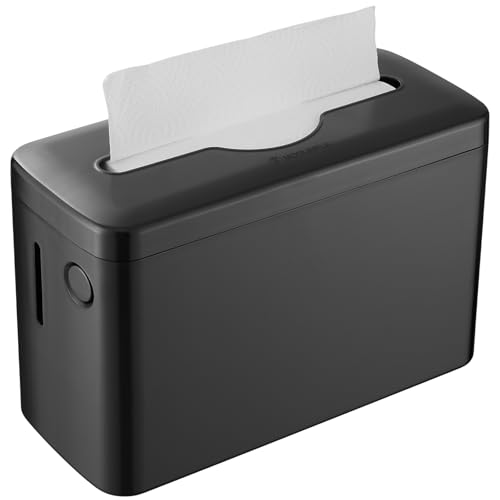 modunful Multifold Paper Towel Dispenser Countertop, Heavy Duty Wide-Design, 300-Sheet Large Capacity Black Paper Towel Holder, Compatible with Tork, AmazonCommercial, Kleenex, Scott, Pacific Multifold Towels - Image 1