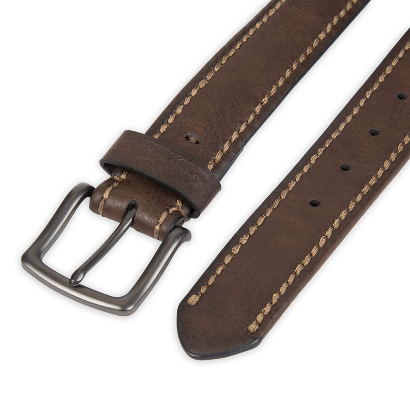 Levi's Men's Casual Leather Belt, Tan Stitch, Large (38-40) - Image 4