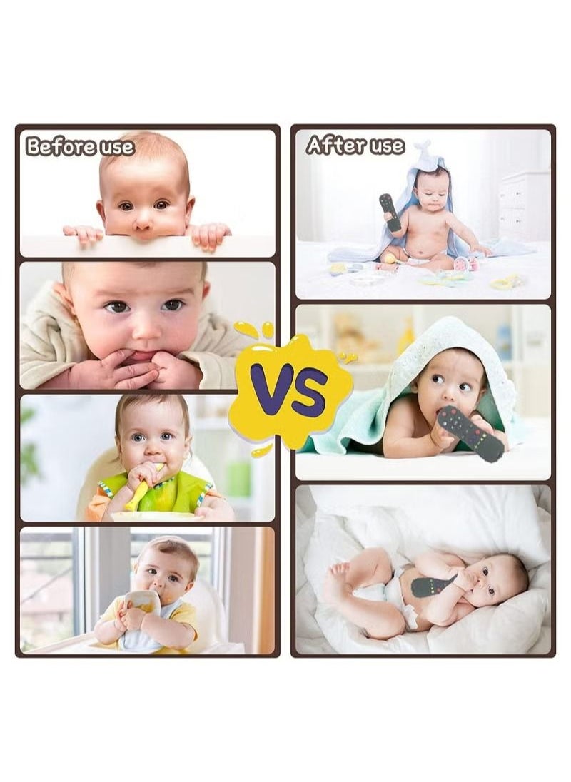 يو إل اتش واي سي ألعاب مضغ ناعمة مع جهاز تحكم عن بعد للتلفاز ، ألعاب حسية تعليمية مبكرة لتخفيف التسنين وتهدئة تقرحات اللثة للأطفال الرضع عضاضات الأطفال أزرق  - Image 3