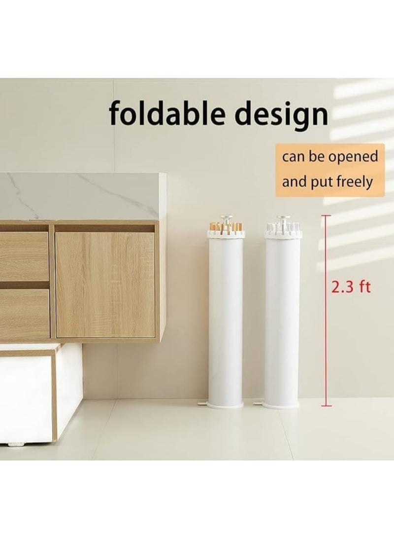 منشر تجفيف ملابس ثلاثي القوائم، منشر ملابس محمول وقابل للطي، موفر للمساحة، مناسب للأرضيات والشرفات وغرف النوم والمنازل - Image 3