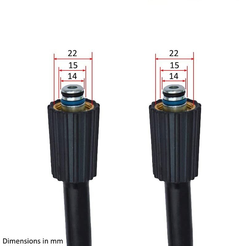 Digital Craft Digital Craft Pressure Washer Hose Pipe 170Bar 2465PSI M2215 14mm High Pressure Washer Hose Spray Water Pressure Washer PipePipe Joint Connector M22Dusting Cloth Floor Mop  - Image 4