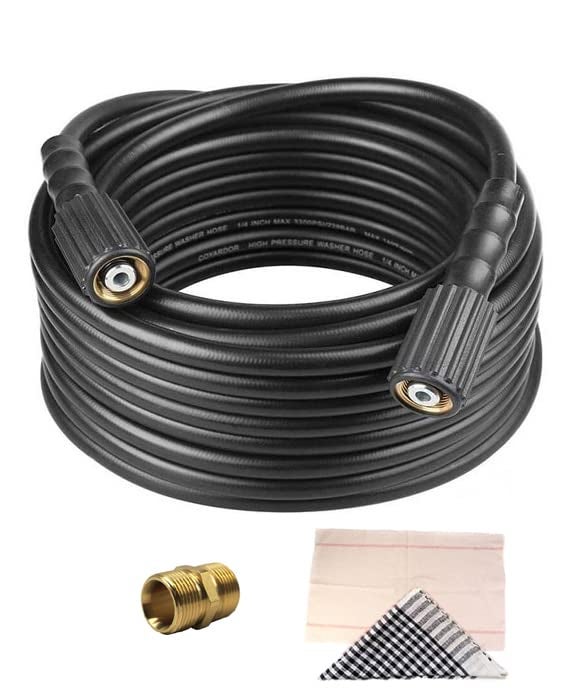 Digital Craft Digital Craft Pressure Washer Hose Pipe 170Bar 2465PSI M2215 14mm High Pressure Washer Hose Spray Water Pressure Washer PipePipe Joint Connector M22Dusting Cloth Floor Mop  - Image 1