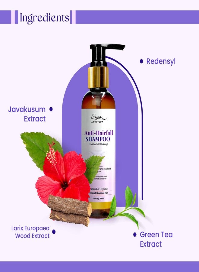 SiyaAyurveda شامبو سيا أيورفيدا المضاد لتساقط الشعر، غني بالريدينسيل للشعر التالف، يُرمم الشعر بعمق، ويُغذيه. خالٍ من الكبريتات والبارابين. - Image 3