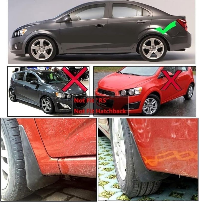 QASULER Car Mudguards for Aveo and Sonic - Image 3