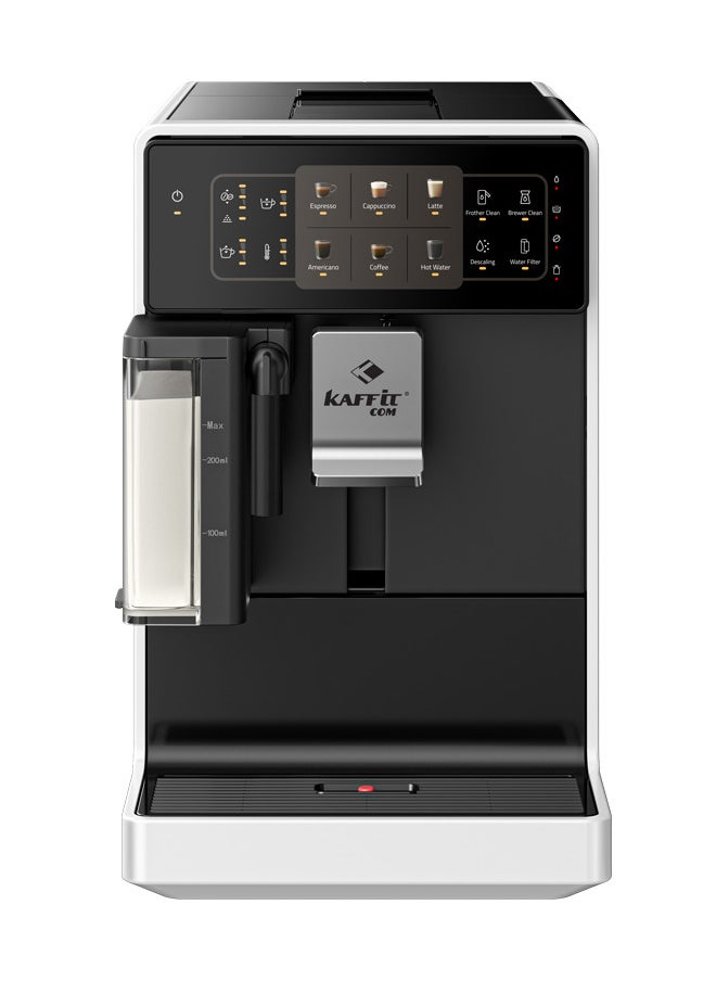 KAFFIT - Kaffit A3 White Fully Automatic Coffee Machine with Auto Cappuccino, Grinder Bean to Cup, 6 Beverages, Customized Coffee Recipes, Best for Home & Office - Image 1