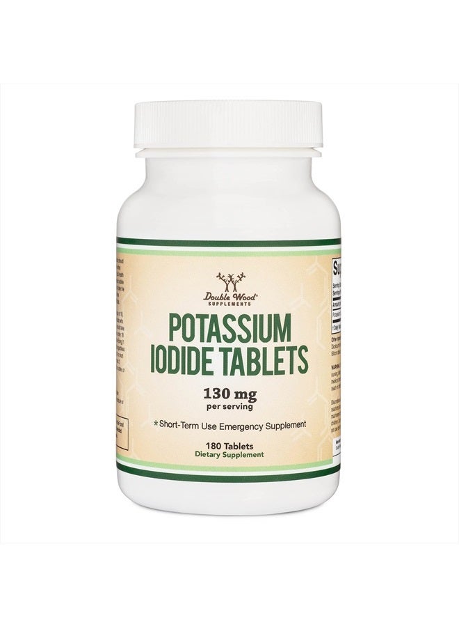 Double Wood Supplements Potassium Iodide 130mg - 180 Tablets - Image 4