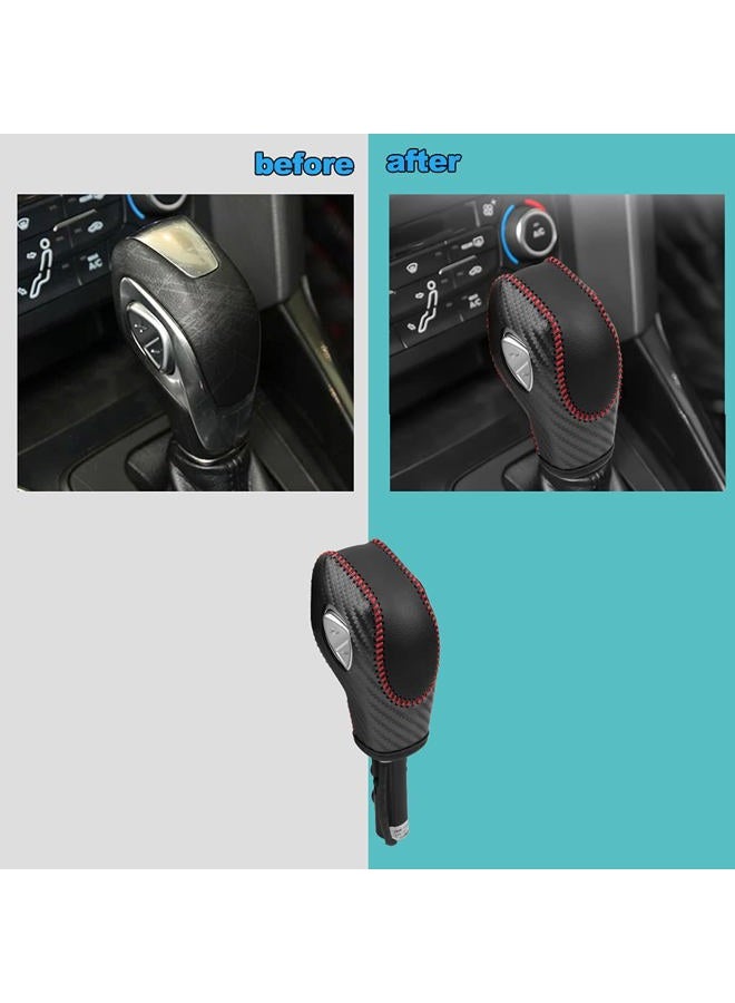 LDYFC Auto Car Leather Gear Shift Knob Cover for Ford EcoSport Escape/Fusion/C-Max Energi Wagon/Fiesta/Focus/Transit Accessories - Image 5