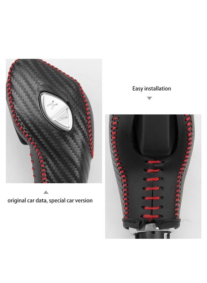 LDYFC Auto Car Leather Gear Shift Knob Cover for Ford EcoSport Escape/Fusion/C-Max Energi Wagon/Fiesta/Focus/Transit Accessories - Image 2