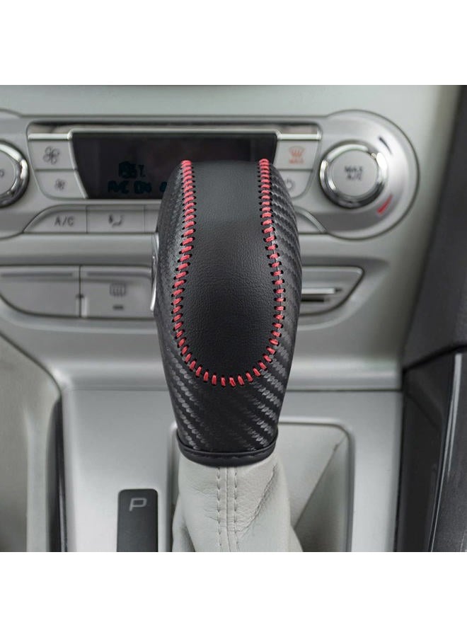 LDYFC Auto Car Leather Gear Shift Knob Cover for Ford EcoSport Escape/Fusion/C-Max Energi Wagon/Fiesta/Focus/Transit Accessories - Image 4