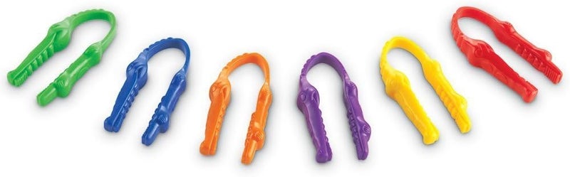 Gator Grabber Tweezers Fine Motor Toy Various Colors Set of 12 Ages 2+ Multi-color 4 W in