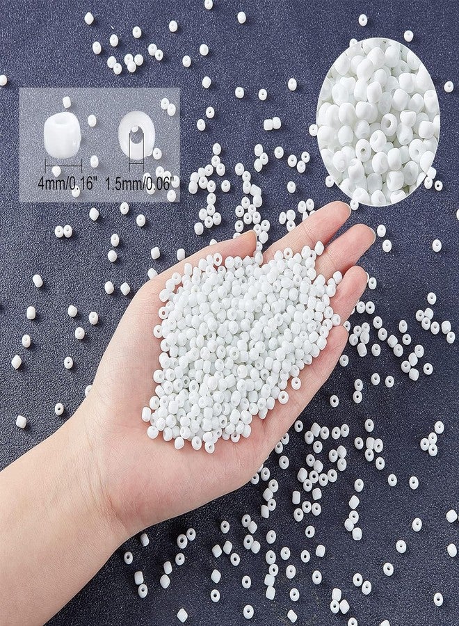 Dhruv Crafts Premium 11/0 Seed Beads Perfect Jewelry Making Embroidery Crafts Necklace Bracelet Designs Professional Quality Bulk Pack - 2mm 150gm 23400 Pcs | White - Image 1