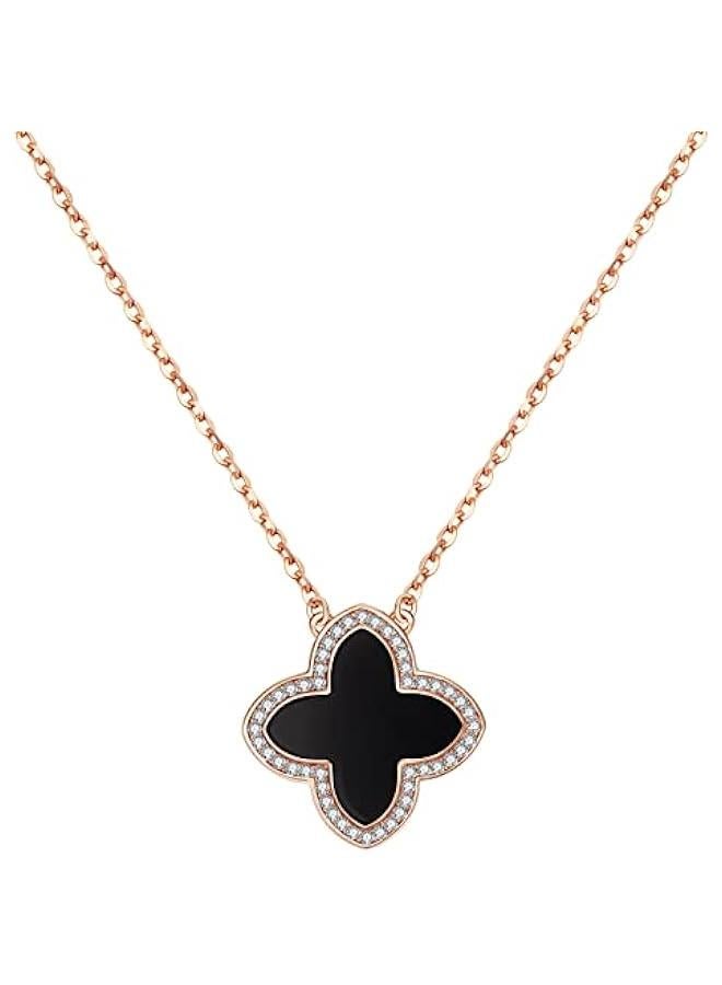 Arabest Dainty Lucky Clover Necklace 14K Gold Plated Four Leaf Clover Necklace for Women, Simple Necklace Jewelry for Girls Teen  - Image 1