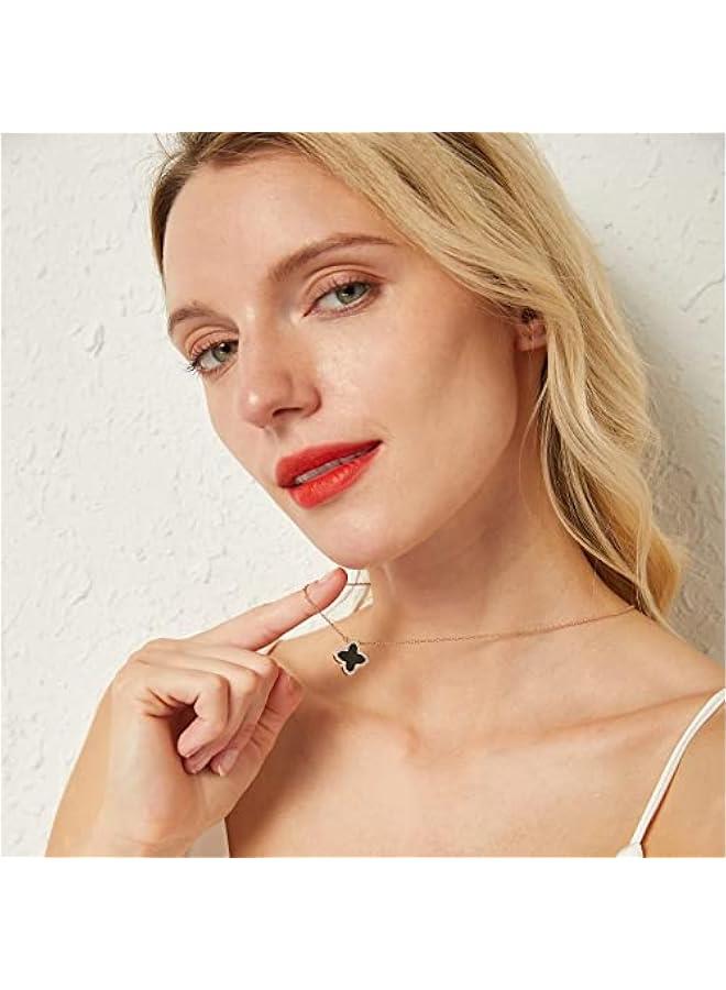 Arabest Dainty Lucky Clover Necklace 14K Gold Plated Four Leaf Clover Necklace for Women, Simple Necklace Jewelry for Girls Teen  - Image 2