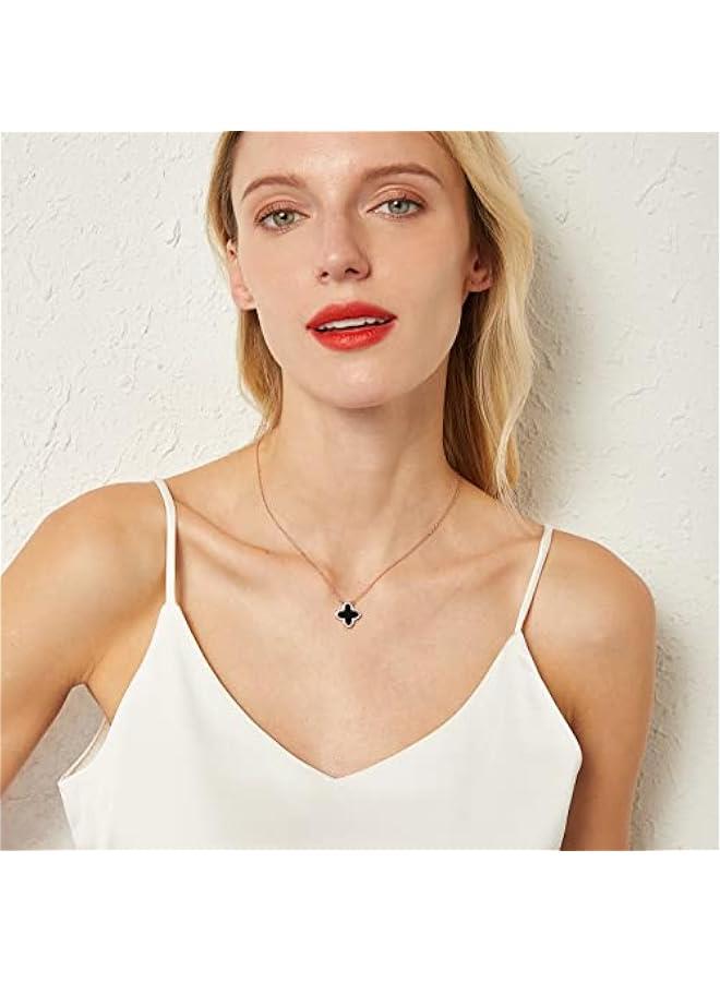 Arabest Dainty Lucky Clover Necklace 14K Gold Plated Four Leaf Clover Necklace for Women, Simple Necklace Jewelry for Girls Teen  - Image 3