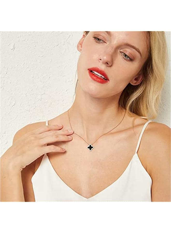 Arabest Dainty Lucky Clover Necklace 14K Gold Plated Four Leaf Clover Necklace for Women, Simple Necklace Jewelry for Girls Teen  - Image 4