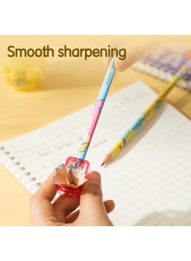 Deli EC032-HB SPONGEBOB HB Graphite Pencil – Triangular Soft Poplar Barrel – Eraser Head – Yellow/Blue – 5PCS/Blister – Ideal for Kids & Fans - Image 4
