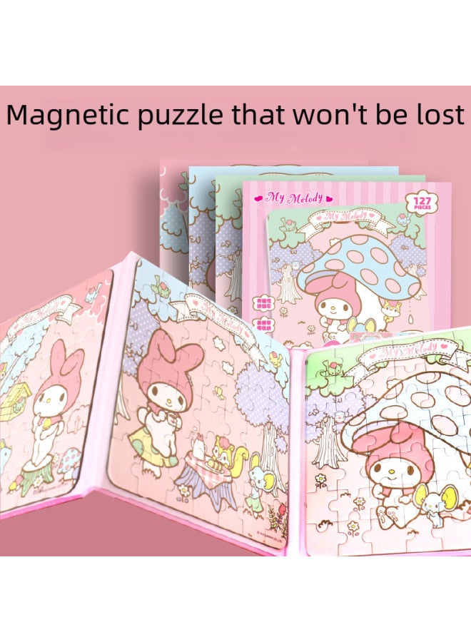 أصلي ومعتمد] أحجية مغناطيسية للأطفال من Hello Kitty Melody Yugui Dog ذات أذنين كبيرة 36/42/49 قطعة - اللون: Ye Luoli (42/49/56 قطعة) رقم 87 - Image 2