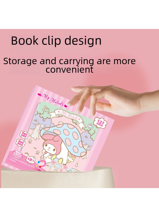 أصلي ومعتمد] أحجية مغناطيسية للأطفال من Hello Kitty Melody Yugui Dog ذات أذنين كبيرة 36/42/49 قطعة - اللون: Ye Luoli (42/49/56 قطعة) رقم 87 - Image 3