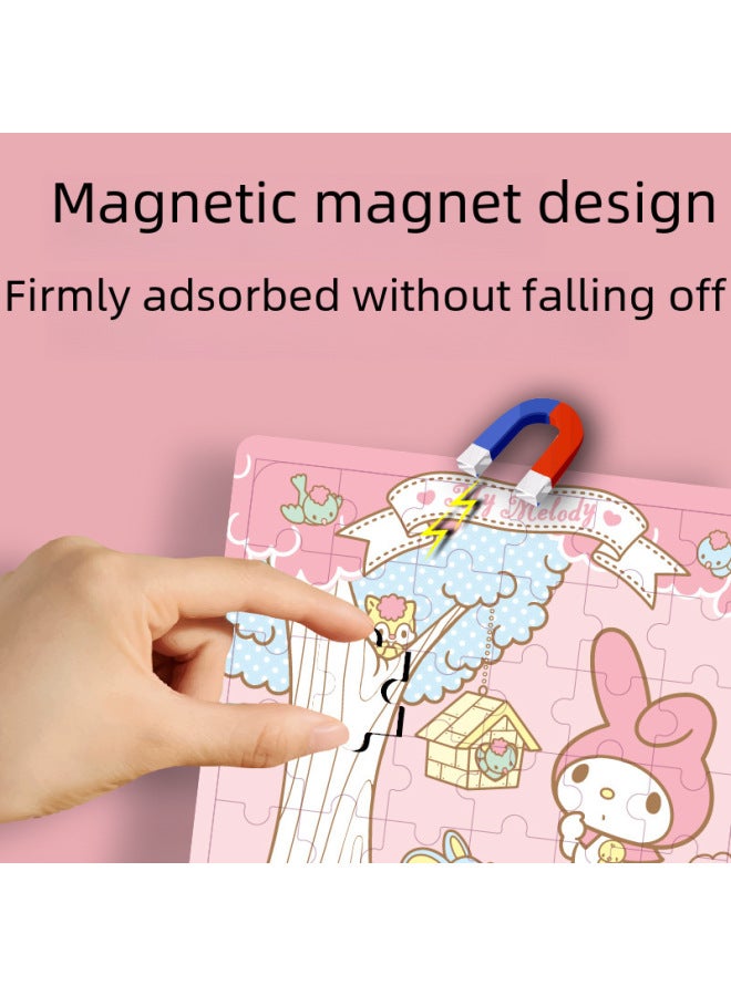 أصلي ومعتمد] أحجية مغناطيسية للأطفال من Hello Kitty Melody Yugui Dog ذات أذنين كبيرة 36/42/49 قطعة - اللون: Ye Luoli (42/49/56 قطعة) رقم 87 - Image 5