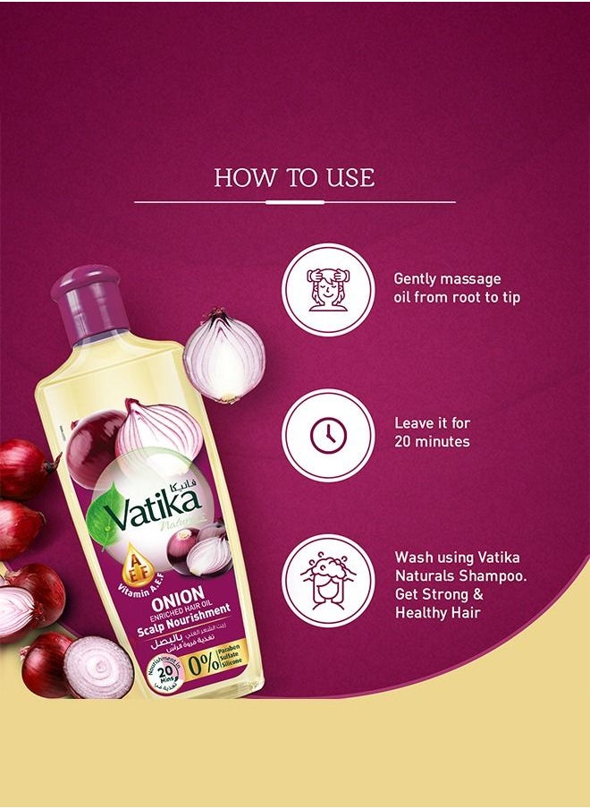 Vatika Naturals - Vatika Naturals Onion Enriched Hair Oil | Vitamins A, E, F | For Hair Growth & Hair Fall Control | Scalp Nourishment in 20 minutes with - 200ml - Image 1