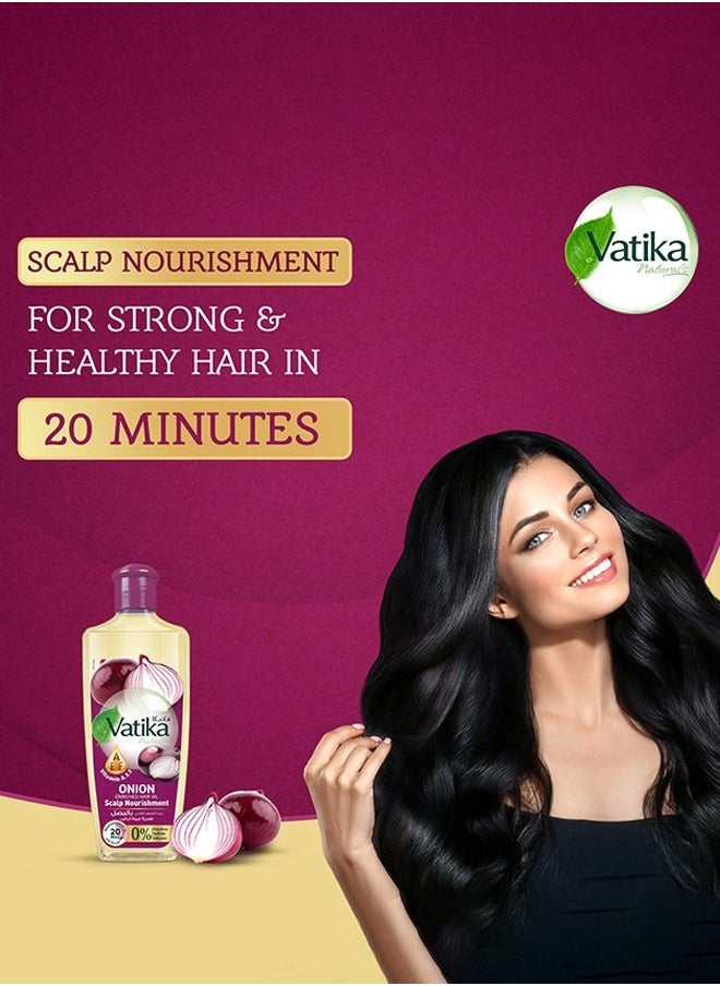 Vatika Naturals - Vatika Naturals Onion Enriched Hair Oil | Vitamins A, E, F | For Hair Growth & Hair Fall Control | Scalp Nourishment in 20 minutes with - 200ml - Image 1