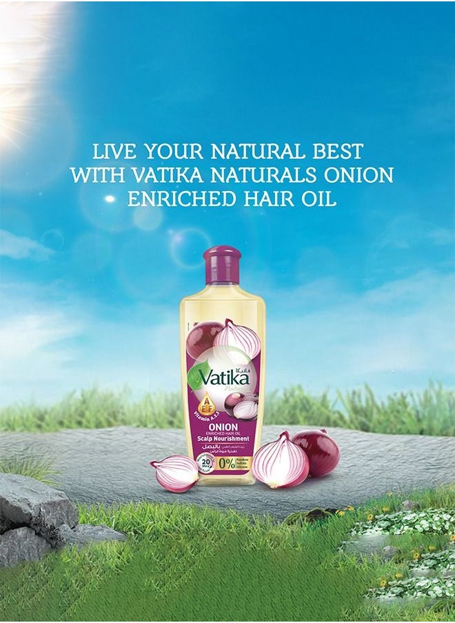 Vatika Naturals - Vatika Naturals Onion Enriched Hair Oil | Vitamins A, E, F | For Hair Growth & Hair Fall Control | Scalp Nourishment in 20 minutes with - 200ml - Image 1