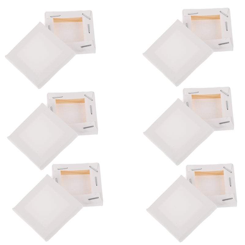 12Pcs Simple Canvas Oil Painting Frame Blank Painting Canvas Panels DIY Art Frame 5x5cm/1.97x1.97in - Image 1