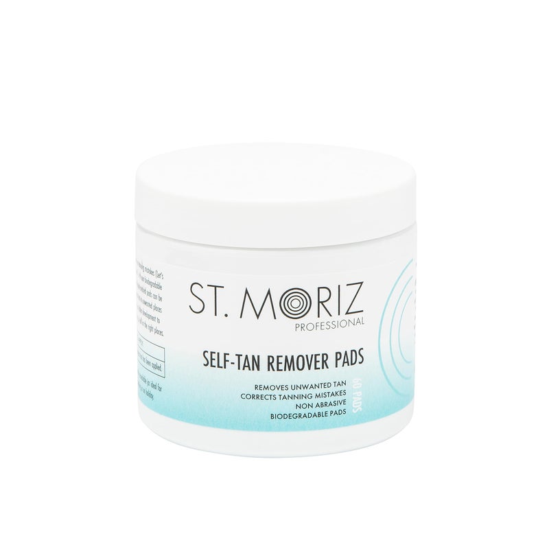 St. Moriz St Moriz Professional Self Tan Remover Pads - Removes Self Tanner Instantly - Fix Tanning Mistakes - Rapid Self Tan Eraser - Gentle on Skin - Dermatologically Tested - Vegan - 60 Pads - Image 1