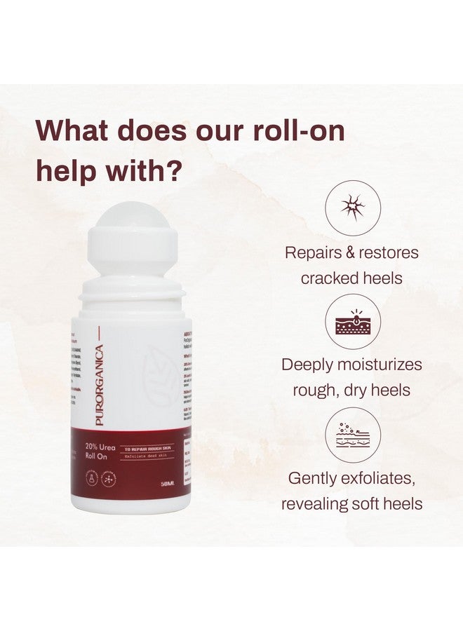 OUKEYA 20% Urea Foot Roll On Cracked Heel Repair Feet Cream 50 Ml Foot cream, Foot Care For Diabetic, For Dry & Cracked Feet, Moisturizes & Soothes Feet, Heel Repair, For Calloused, or Chapped Skin Foot Cream For Rough, Dry and Cracked Heel, With 2% Lactic Acid, Olive Oil & Vitamin E - Image 2