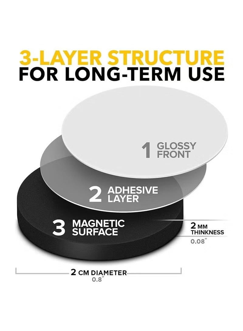 HAVEN 120 Pieces Magnetic Dots Round Magnets with 3M Strong Self Adhesive Backing Perfect for DIY Art Projects whiteboards and Fridge Magnet Circles 18mm Diameter，for Crafts Small Sticky Magnetic Dots for Hanging Light Objects DIY School Office Home - Image 3