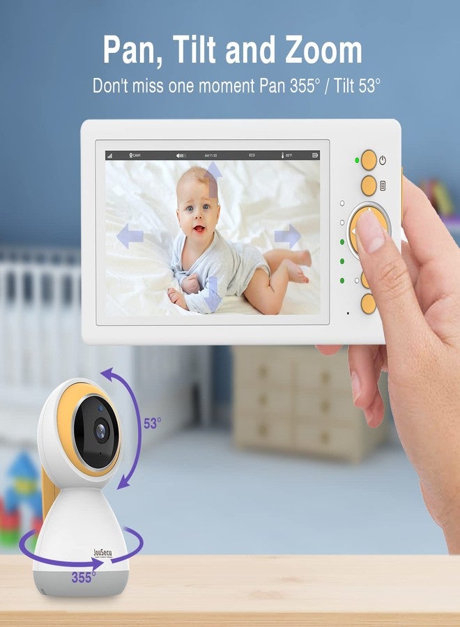 JouSecu Add On Camera Unit for Model B155 Baby Monitor; Maximum 4 Cameras. Color: Yellow - Image 4