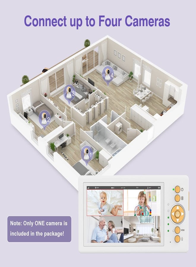 JouSecu Add On Camera Unit for Model B155 Baby Monitor; Maximum 4 Cameras. Color: Yellow - Image 5
