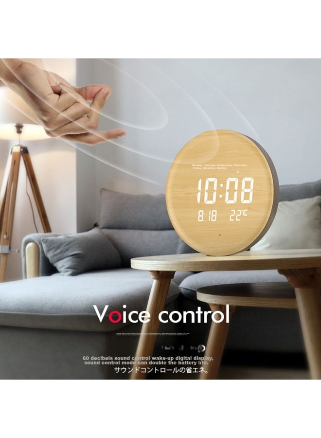 Momen Wall Clock, 30cm, Led Night Light, Electronic Clock, Wall-mounted, Living Room Fashion Creative Clock, Nordic Style, Battery-powered Wall Clock - Image 4