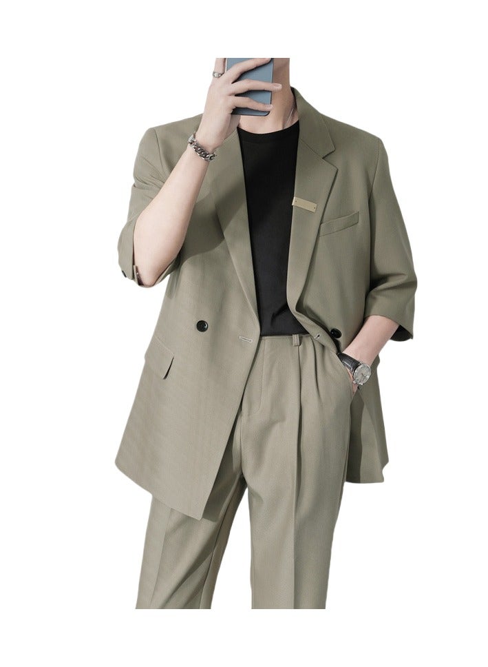 Shougu Casual And Versatile Loose-fitting Suit Set - Image 1