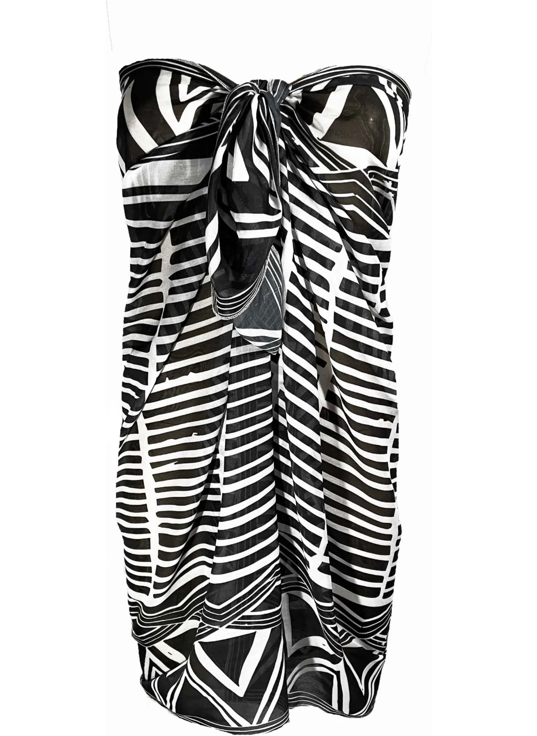 Bolder Amara Black Ethnic Pattern Pareo