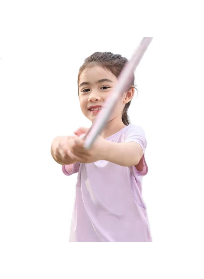 Heybetter Children'S All-Purpose Moisture-Wicking Quick-Dry T-Shirt, Comfortable Sports Short Sleeve, Spring And Summer Top, Lavender (Light Yellow), 140 - Image 1