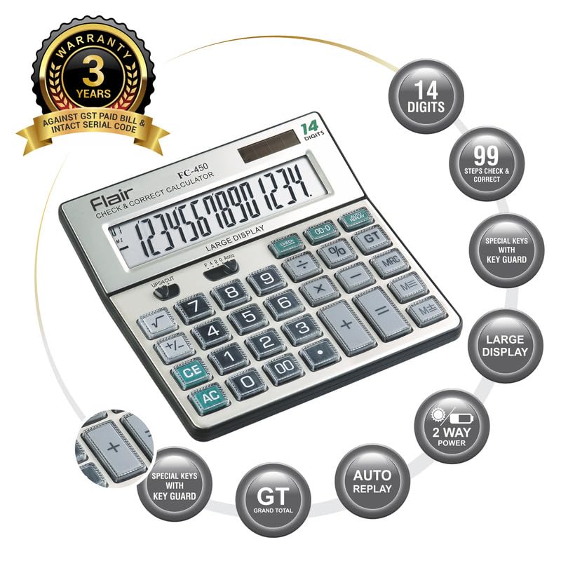 FLAIR FC-450 Desktop Series Electronic Calculator - Image 3