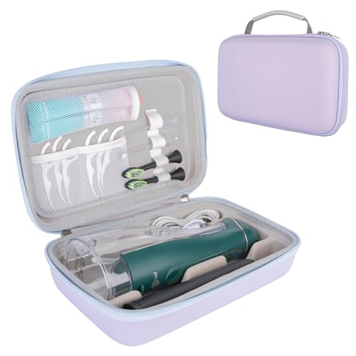 SMYV Water Flosser Travel Case Portable Dental Oral Irrigator Travel Organizer Hard Eva Storage Bag for Flosser Electric Toothbrush Toothpaset and Irrigator Accessories Case Only Purple