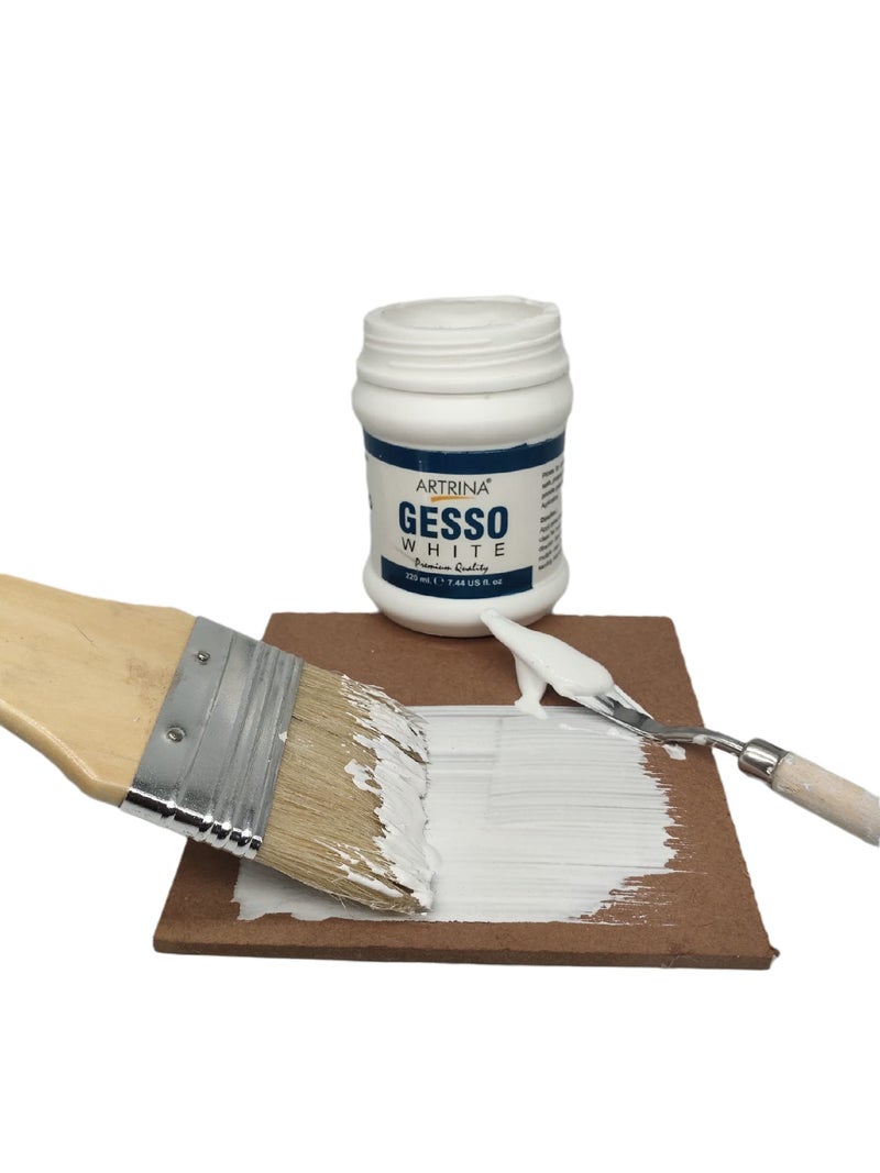 ARTRINA White Gesso Acrylic Medium (250 ML, White Gesso) - Image 5
