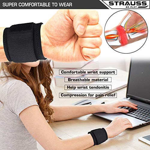 Strauss Wrist Support, Single (Free Size, Black), (Pack of 2) - Image 4