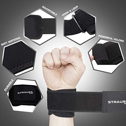 Strauss Wrist Support, Single (Free Size, Black), (Pack of 2) - Image 2