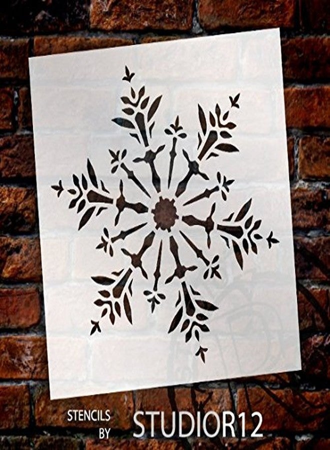 Studio R 12 Snowflake Stencil by StudioR12 | Delicate Winter Art - Reusable Mylar Template | Painting, Chalk, Mixed Media | Use for Wall Art, DIY Home Decor - STCL952 SELECT SIZE (12" x 12") - Image 2