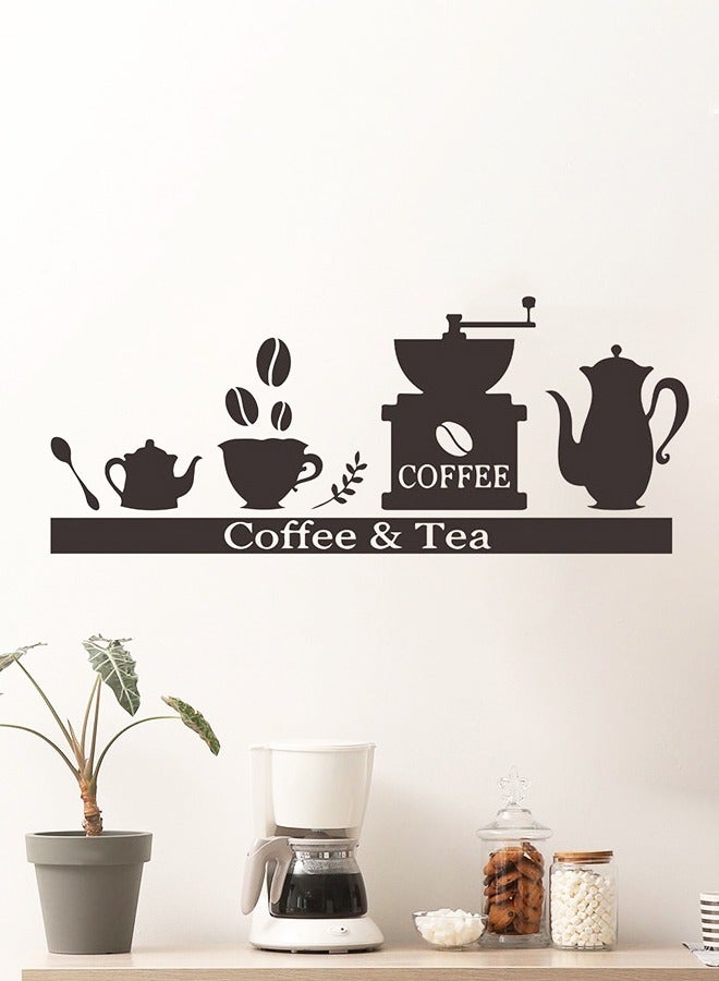 Coffee Cup Teapot Coffee Shop Tea Room Landscaping Decorative Wall Stickers - Image 2