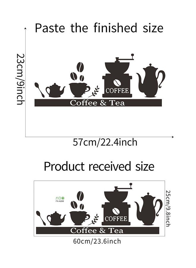 Coffee Cup Teapot Coffee Shop Tea Room Landscaping Decorative Wall Stickers - Image 5